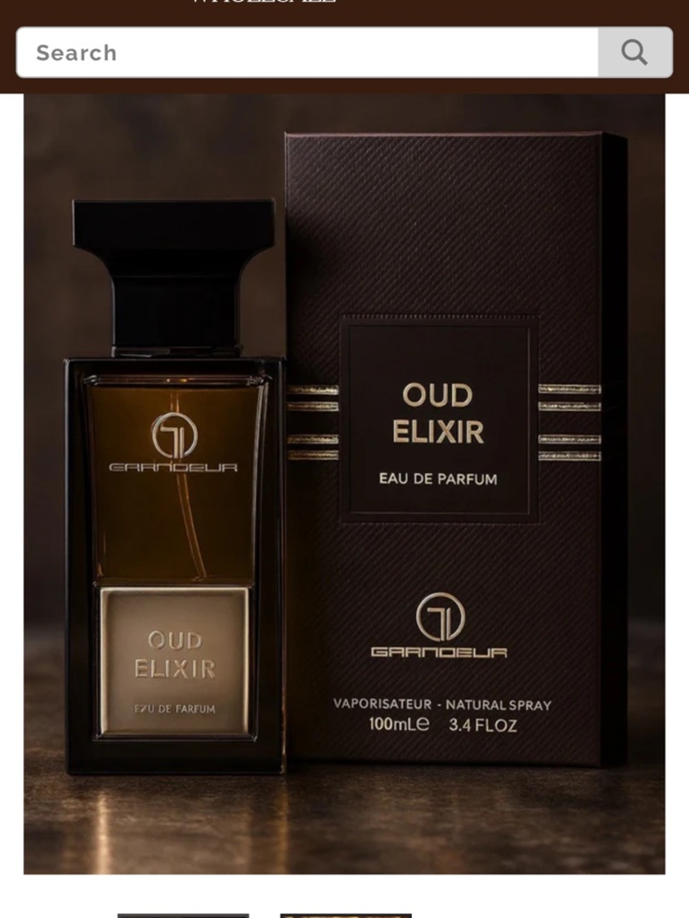 Oud Elixir Eau de Parfum for Men - Brown